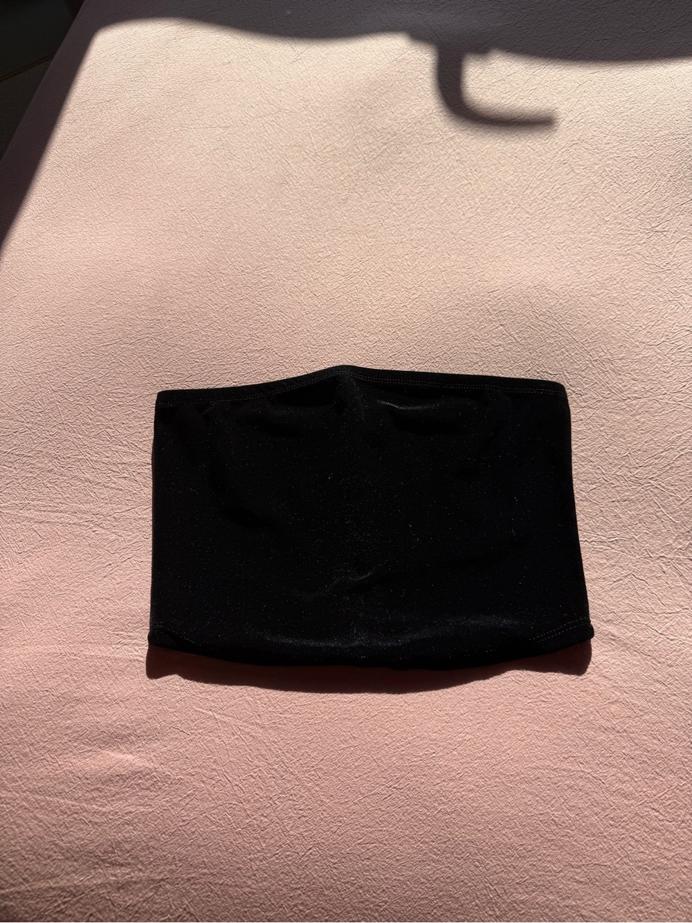 Fashion Nova Black velvet Strapless Tube Crop Top